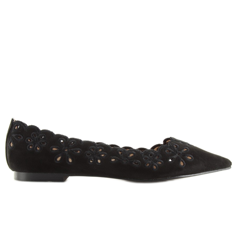 Musta harjakattoiset ballerinat Lt99P Musta