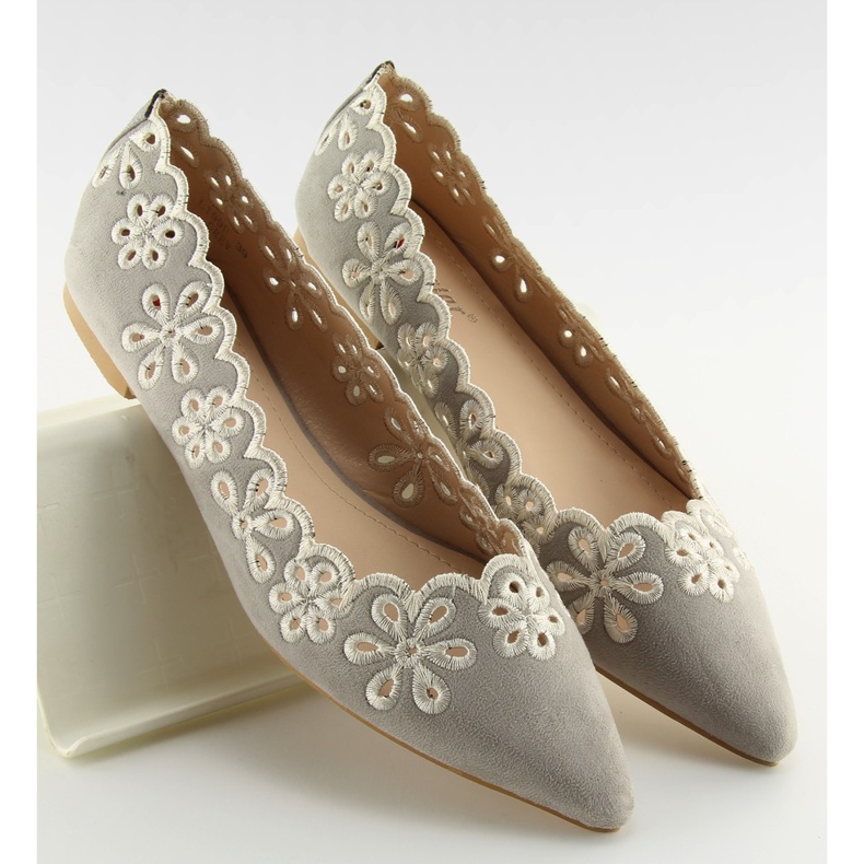 Harmaa harjakattoiset balerinat Lt99P Harmaa