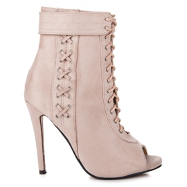 Seastar Sidotut avokärkiset saappaat ruskea Seastar Sidotut avokärkiset saappaat ruskea