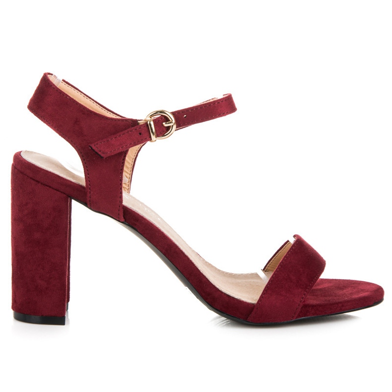 Vinceza Pylväässä viininpunaiset sandaalit punainen
