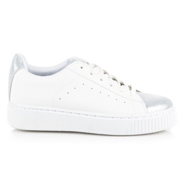 Sidotut käärmeprinttilenkkarit valkoinen harmaa Sidotut käärmeprinttilenkkarit valkoinen harmaa