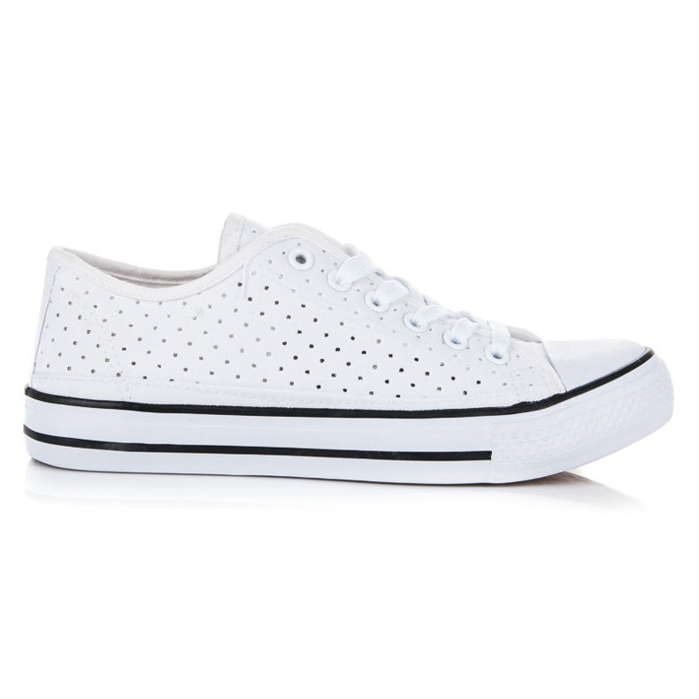 Harjatut klassiset lenkkarit valkoinen