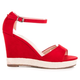 Seastar Suede kiila sandaalit punainen Seastar Suede kiila sandaalit punainen