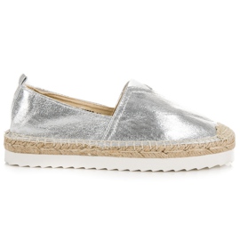 Hopeiset Slip-On Espadrillit harmaa