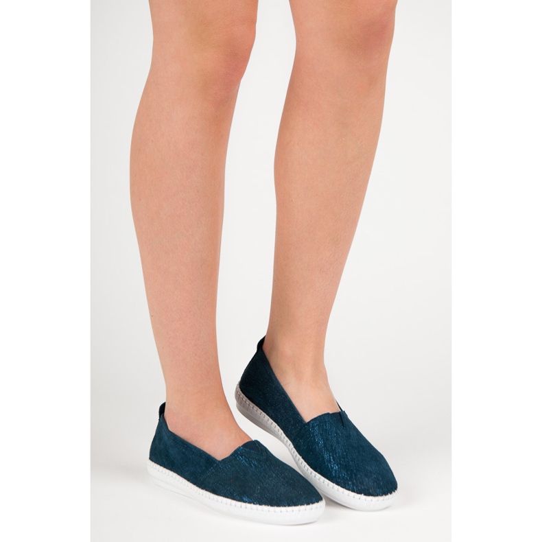 VINCEZA Nahka Slipony sininen