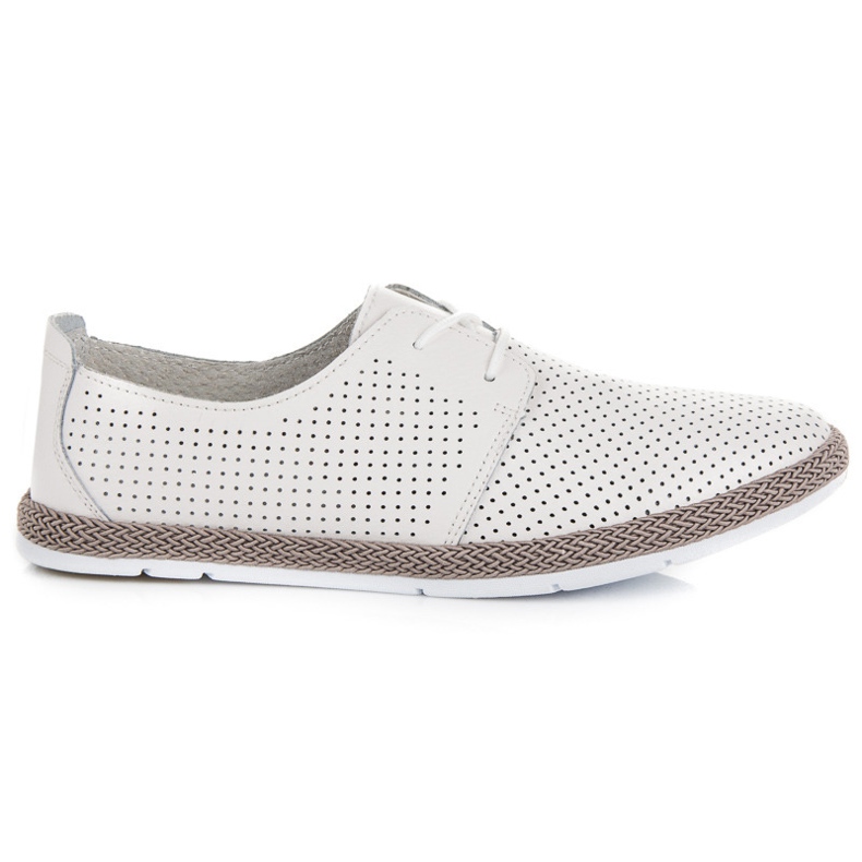 Harjakattoiset kengät vinceza-sidoksella valkoinen