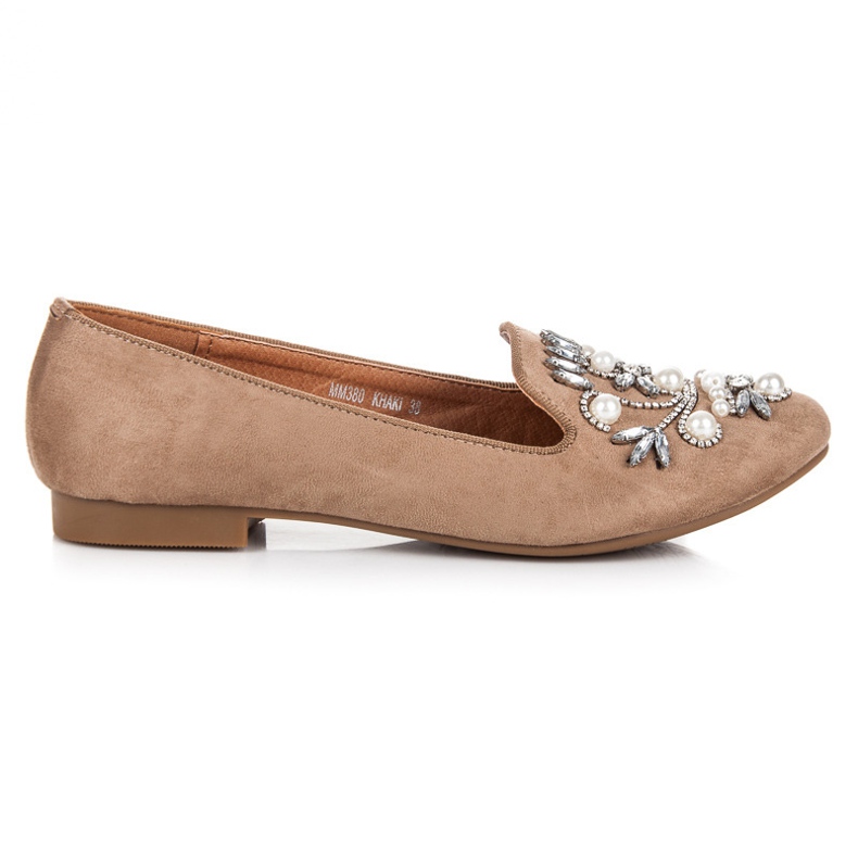 Lovery Beiget koristeelliset mokasiinit