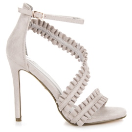 Seastar Korkokengät sandaalit röyhelöllä harmaa