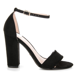 Seastar Mokkanahkasandaalit pylväässä musta Seastar Mokkanahkasandaalit pylväässä musta