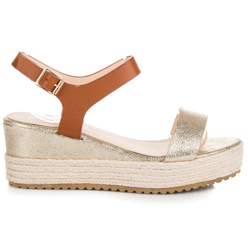 Seastar Wedge espadrillesandaalit keltainen ruskea