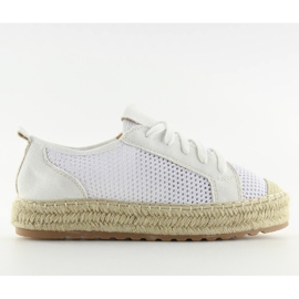 Valkoiset espadrilles lenkkarit BB06P Valkoiset valkoinen