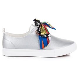 Seastar Tyylikkäät lenkkarit sidottuna nauhalla harmaa