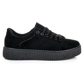 Seastar Mokkanahkaiset tennarit alustalla musta