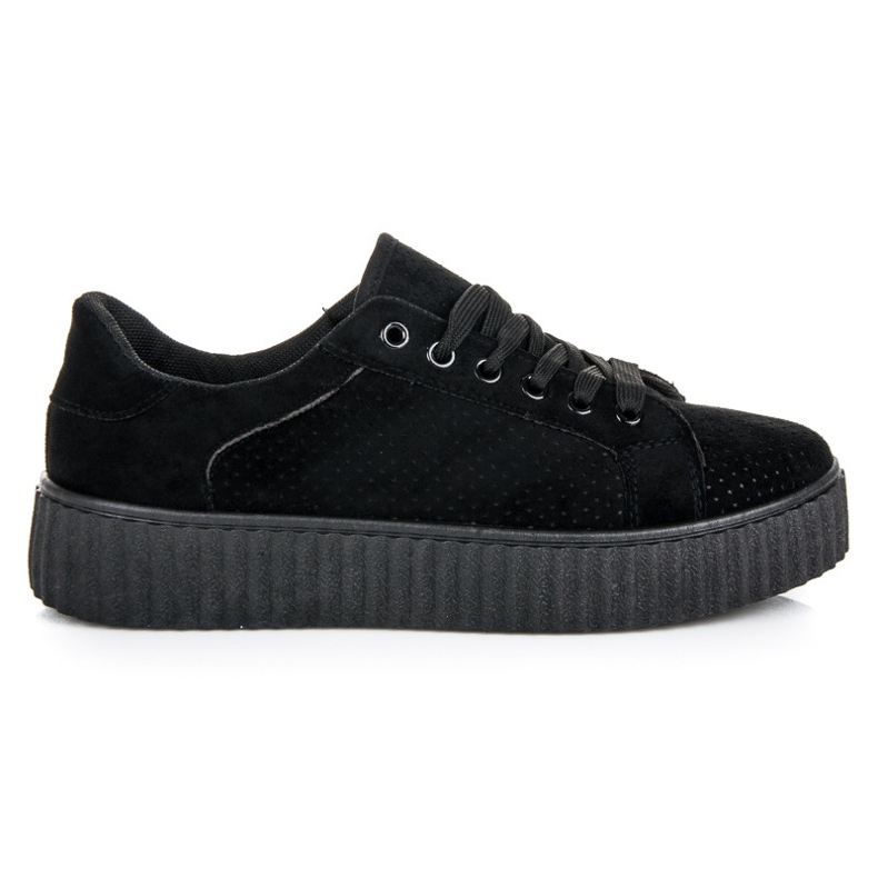 Seastar Mokkanahkaiset tennarit alustalla musta