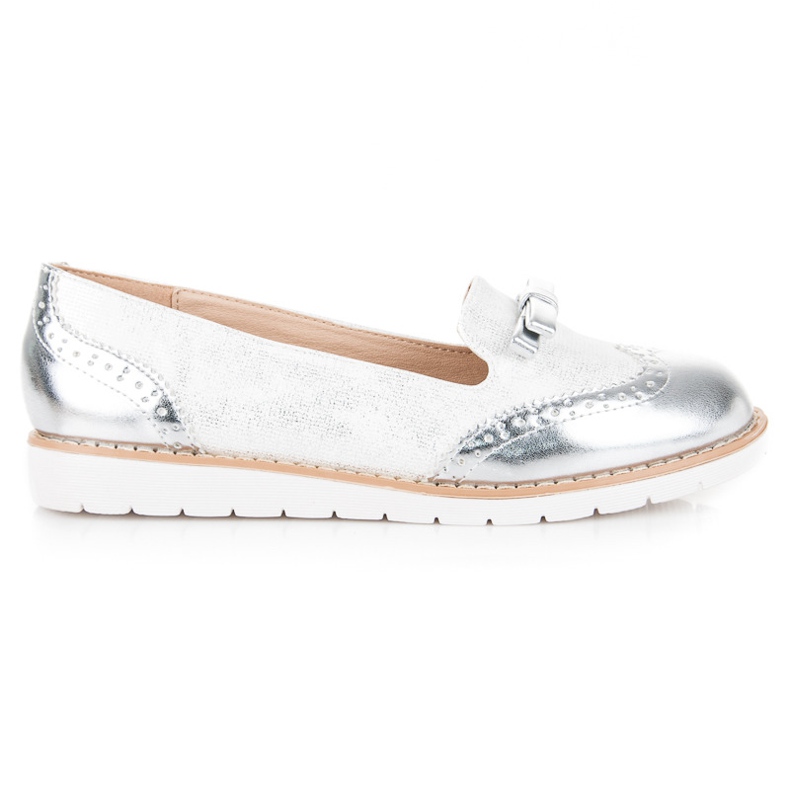 Vices Loaferit ruuveilla valkoinen harmaa