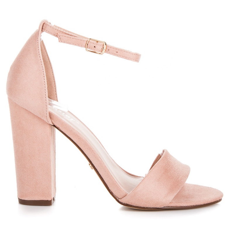 Seastar Mokkanahkasandaalit pylväässä vaaleanpunainen