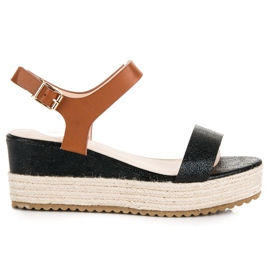 Seastar Wedge espadrillesandaalit musta