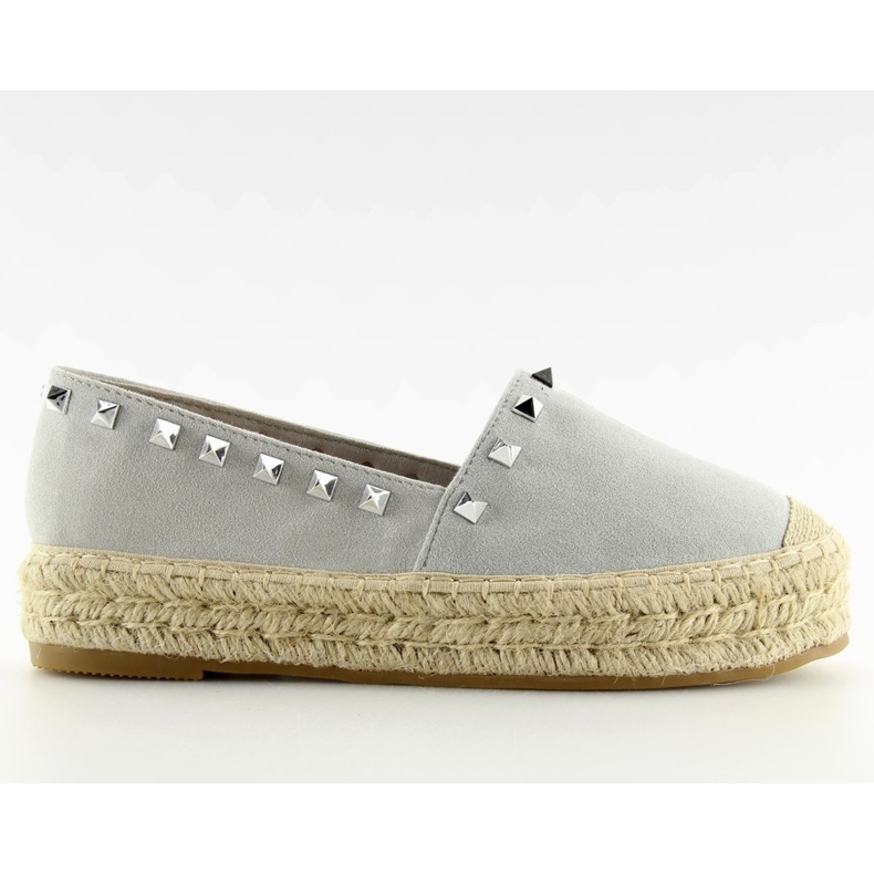 Hopeiset espadrillit 8333 hopea harmaa