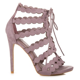 Seastar Sidotut sandaalit korkokenkiin violetti