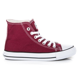 Sidotut lenkkarit nilkan klaretin yläpuolella punainen