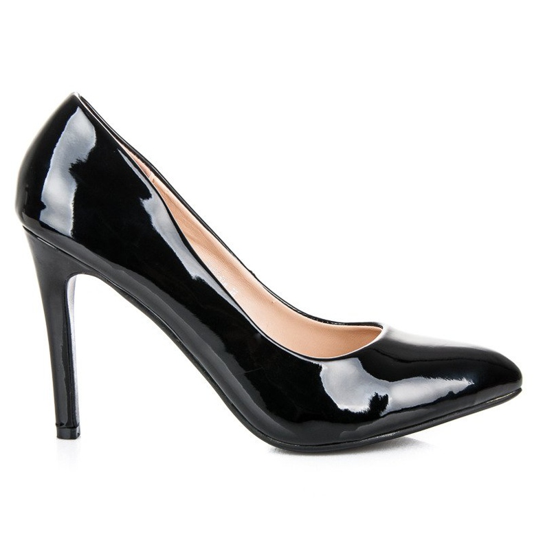 Small Swan Klassiset lakatut korkokengät musta