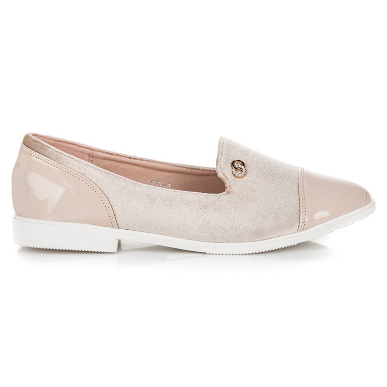 Velour ballerinat ruskea