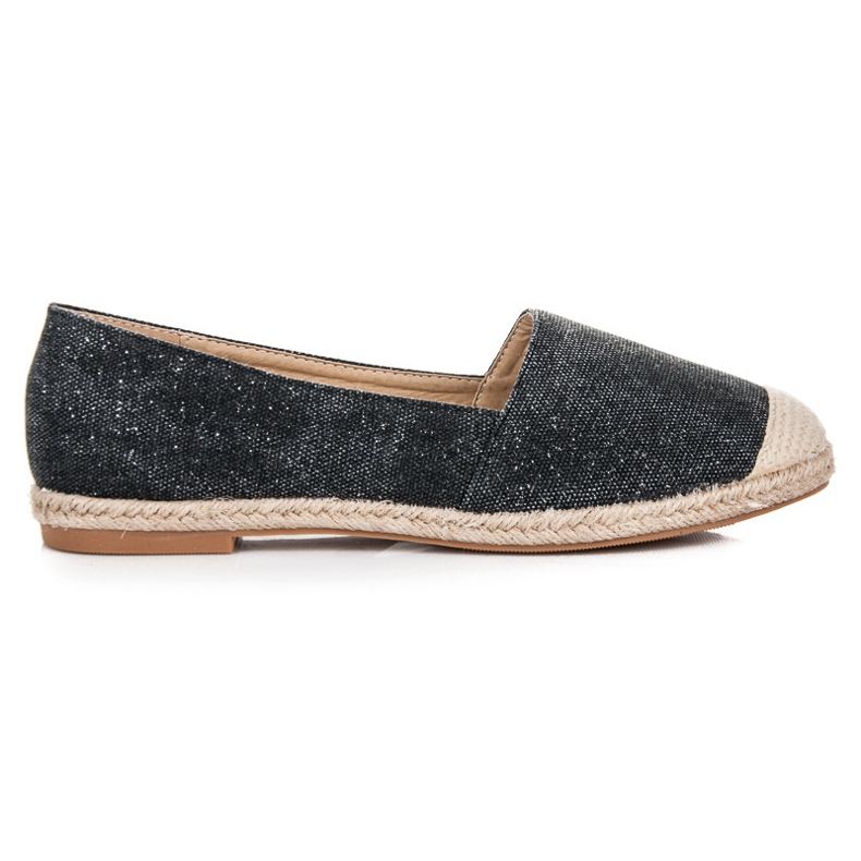 Bestelle Espadrillit glitterillä musta