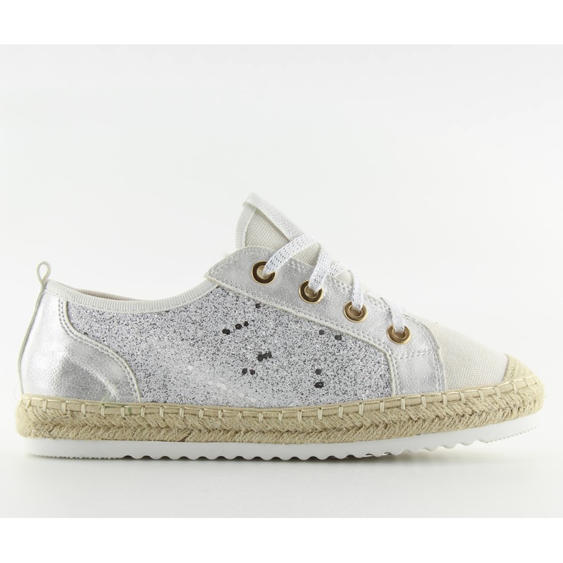 Valkoiset nauhalliset espadrillit lenkkarit B-140 Valkoiset valkoinen