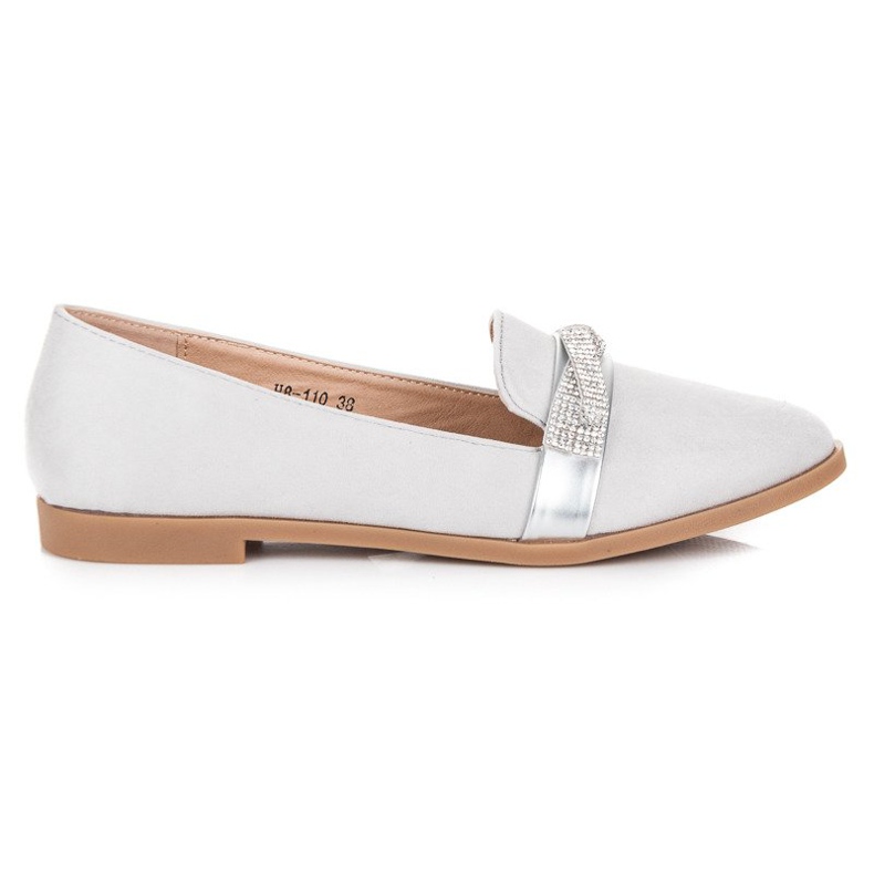 Bestelle Mokkakengät kristalleilla harmaa