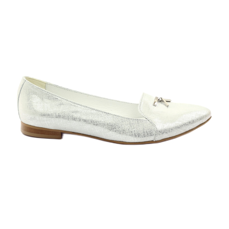 Lordsy ballerinat hopeisella Angello-koristeella harmaa