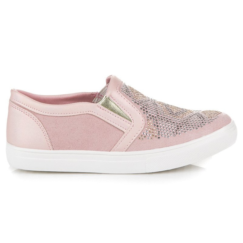 American Club Pink Sneakers Slip On vaaleanpunainen