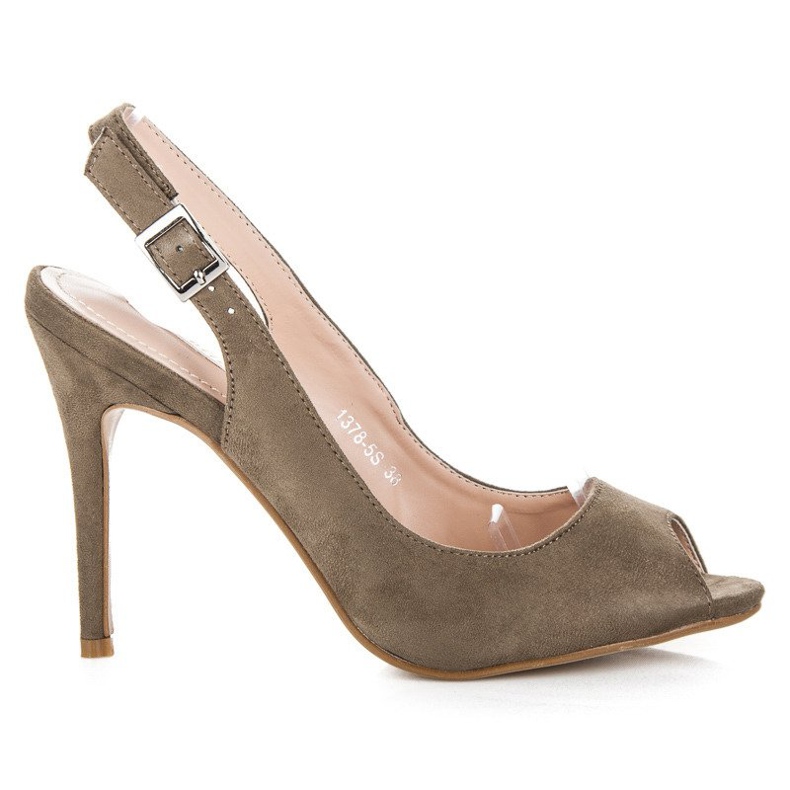 Bestelle Mokkanahkasandaalit korkokengissä vihreä