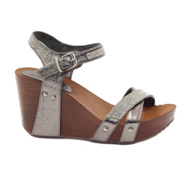 M.Daszyński Daszyński-kiila-sandaalit kuutiozirkonioilla harmaa M.Daszyński Daszyński-kiila-sandaalit kuutiozirkonioilla harmaa