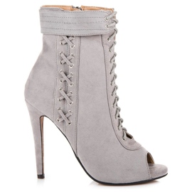 Seastar Sidotut avokärkiset saappaat harmaa Seastar Sidotut avokärkiset saappaat harmaa