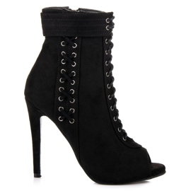 Seastar Sidotut avokärkiset saappaat musta