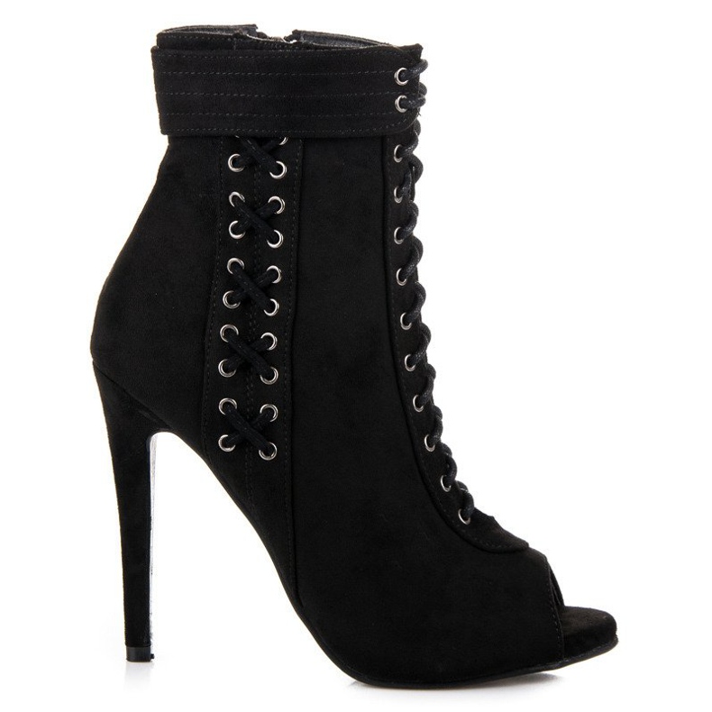 Seastar Sidotut avokärkiset saappaat musta