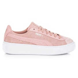 Puma Suede Platform Pebble WN`S vaaleanpunainen