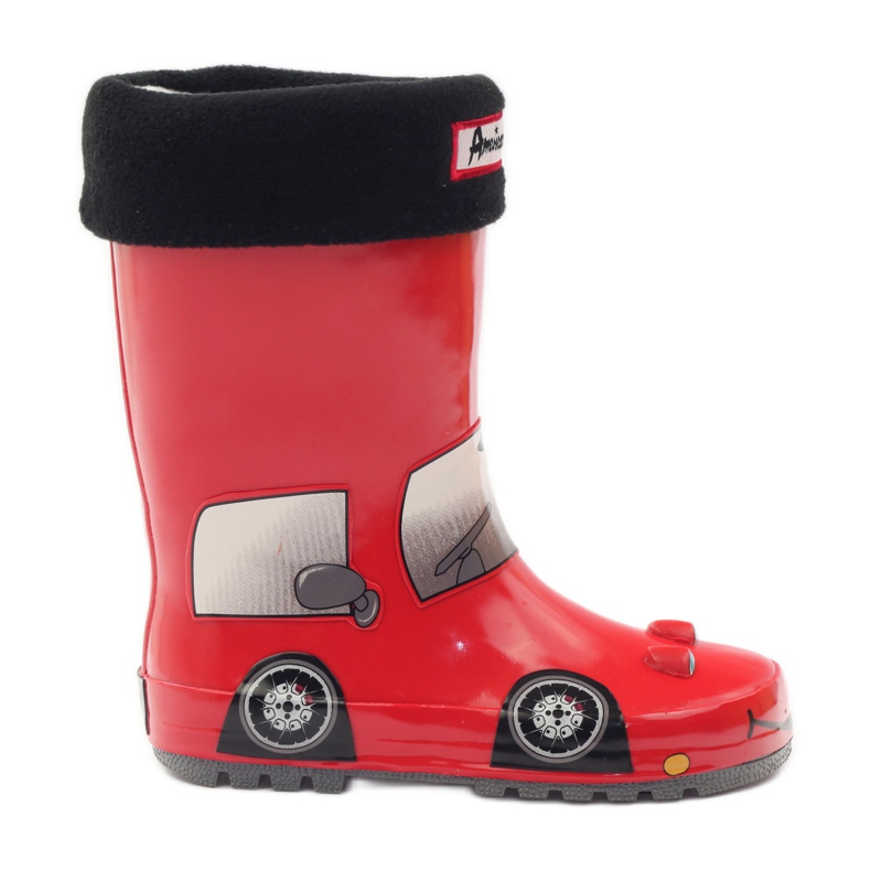 American Club Galoshes-sukka sekä RED CAR -pohjallinen punainen harmaa musta