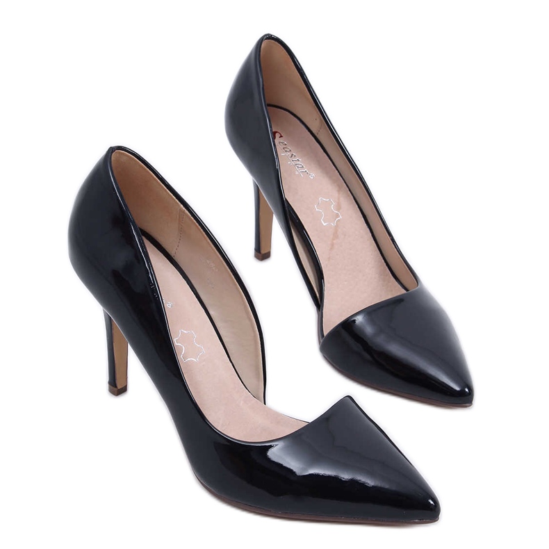 Pastelli epäsymmetrinen C26P Mustat korkokengät