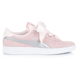 Puma smash V2 ribbon jr vaaleanpunainen Puma smash V2 ribbon jr vaaleanpunainen