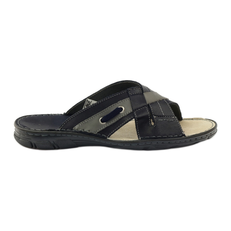 Miesten nahkaiset tossut Naszbut 055, tummansininen