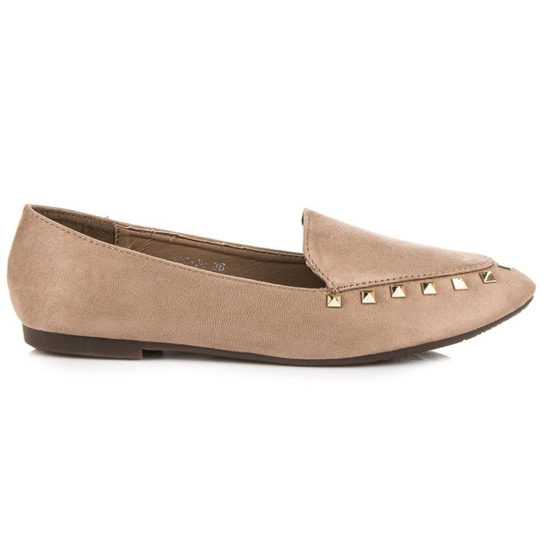 Slip-on kengät nappeilla ruskea