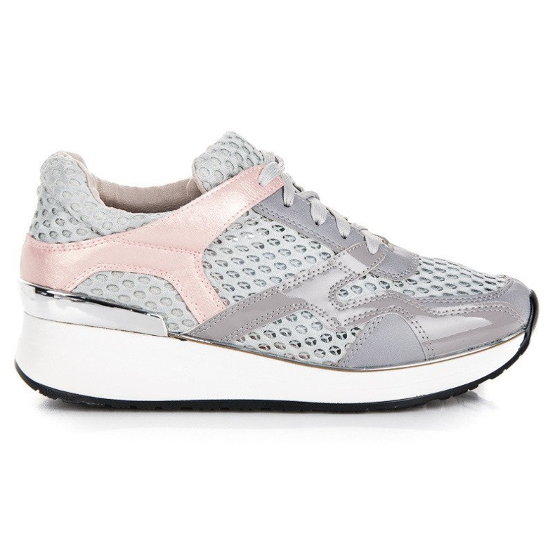 Kylie Harmaa lenkkarit verkkokankaalla