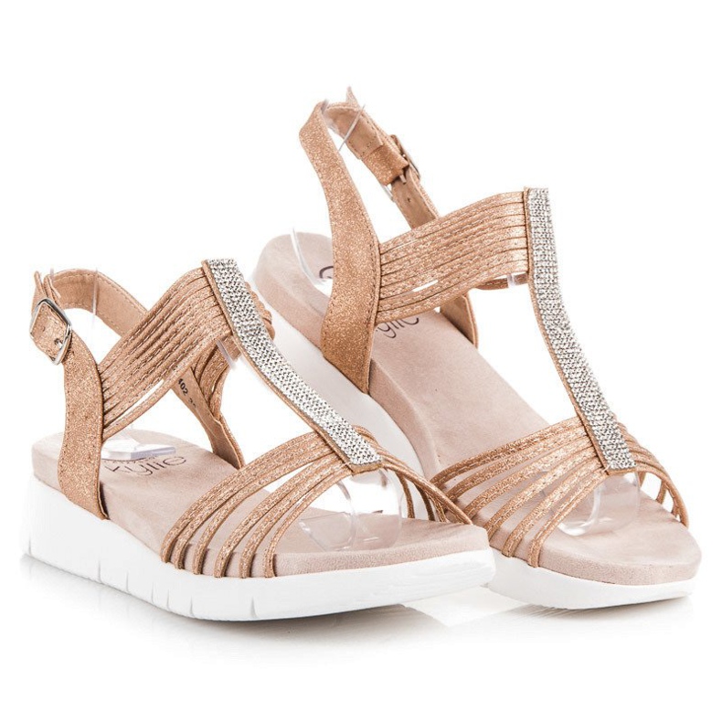 Kylie Sandaalit kristallien kanssa ruskea