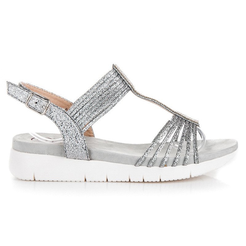 Kylie Sandaalit kristallien kanssa harmaa