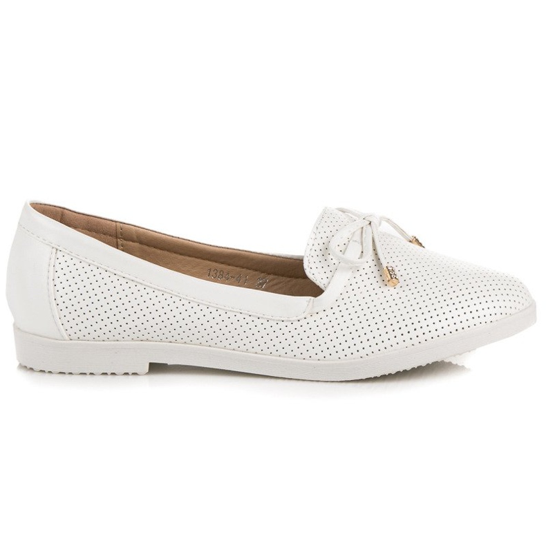 Vices Harjakattoiset loafers ruuveja valkoinen