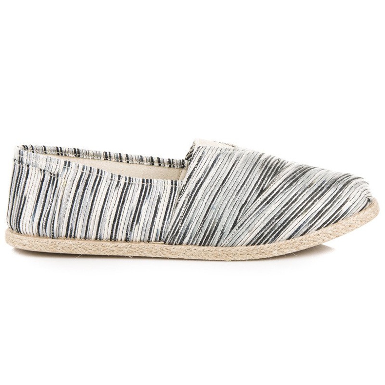 Ribbed espadrillit musta