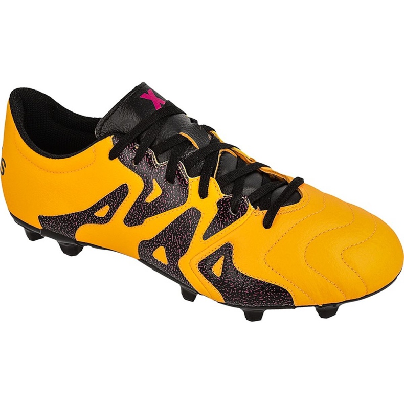Adidas X 15.3 FG / AG M Nahkaiset S74640 jalkapallokengät oranssi oranssi