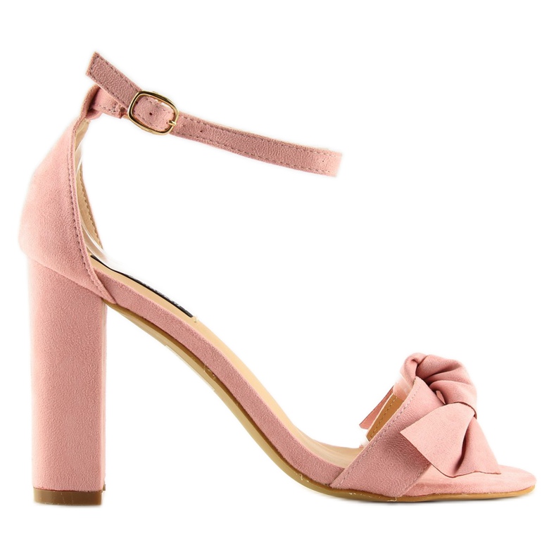 Vaaleanpunaiset korkeakorkoiset sandaalit 118-11 pinkki vaaleanpunainen