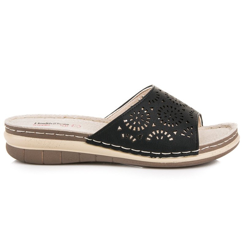 Hasby Naisten harjakattoiset tossut musta